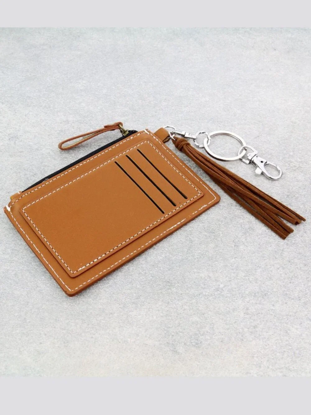 New Pink Cowgirl Boho Western Horse Head Leather Cardholder Zip Wallet